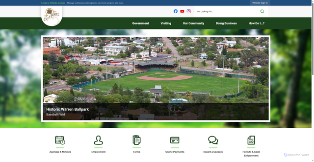 Security scan screenshot of https://bisbeeaz.gov/