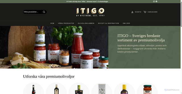 Security scan screenshot of https://itigo.se