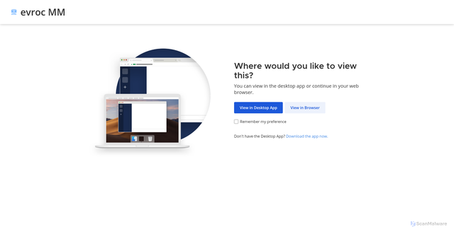 Security scan screenshot of https://mm.evroc.com/