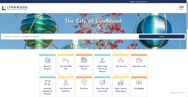 Security scan screenshot of https://www.lynnwoodwa.gov/