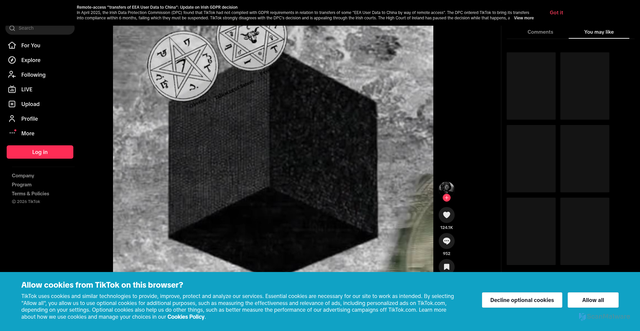 Security scan screenshot of https://vt.tiktok.com/ZS9c687pa/