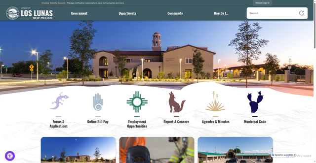 Security scan screenshot of https://loslunasnm.gov/
