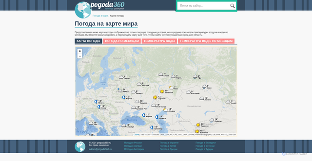 Security scan screenshot of https://pogoda360.ru
