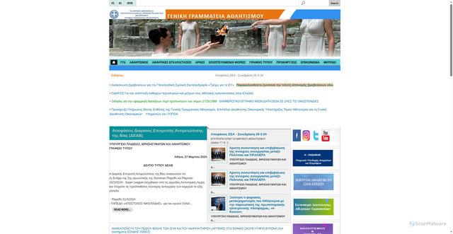 Security scan screenshot of https://www.gss.gov.gr/