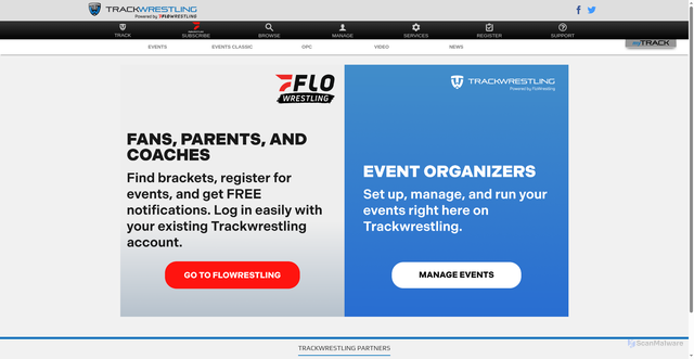 Security scan screenshot of https://www.trackwrestling.com