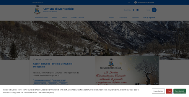 Security scan screenshot of https://comune.moncenisio.to.it/