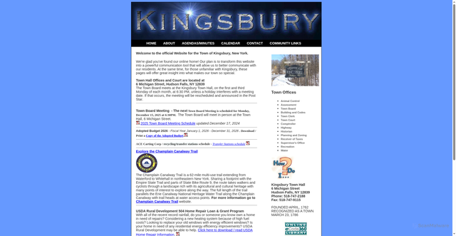 Security scan screenshot of https://kingsburyny.gov/
