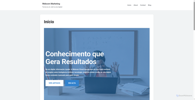 Security scan screenshot of https://webcomvisual.com.br