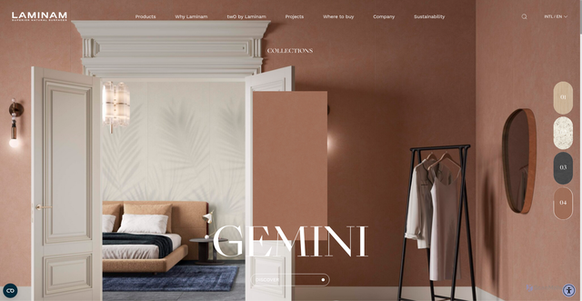 Security scan screenshot of http://www.laminam.com/