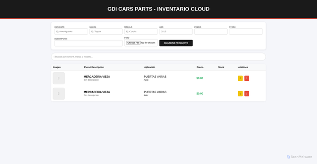 Security scan screenshot of https://inventario-n4inuk5pdx.edgeone.app/