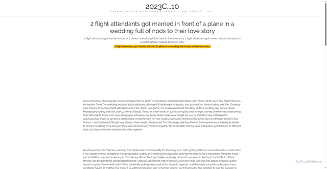 Security scan screenshot of https://cakrawalapixellab-dpet3uwhks0r.edgeone.app/2-flight-attendants-got-married-in-front-of-a-plane-in-a-wedding-full-of-nods-to-their-love-story.html