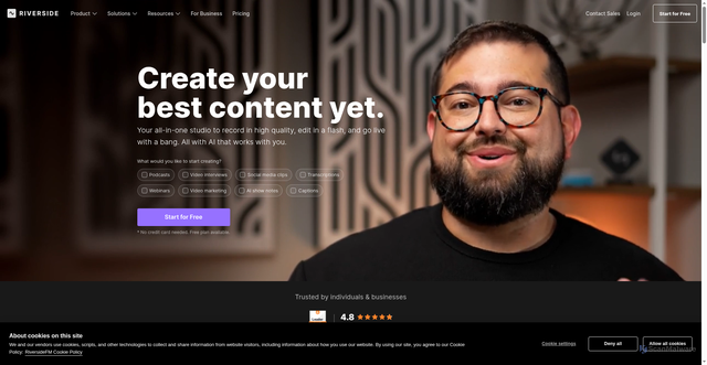 Security scan screenshot of https://riverside.com/