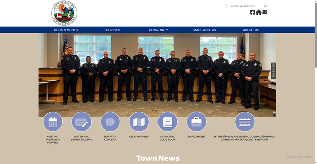 Security scan screenshot of https://www.ahoskienc.gov/