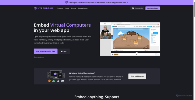 Security scan screenshot of https://hyperbeam.com