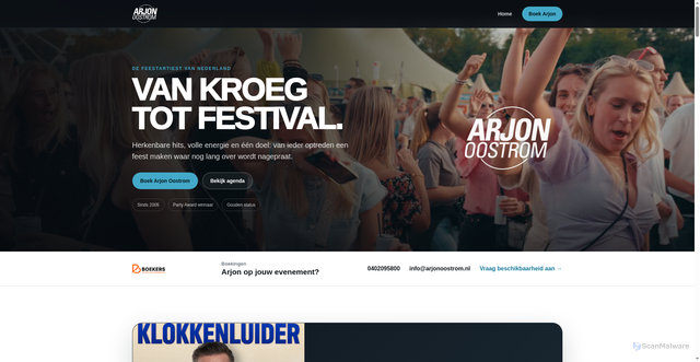 Security scan screenshot of https://arjonoostrom.nl