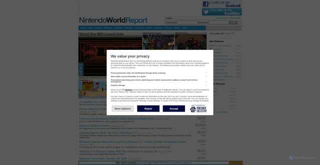 Security scan screenshot of https://nintendoworldreport.com