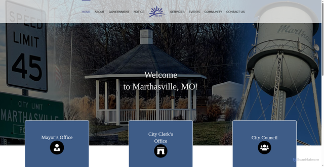 Security scan screenshot of https://marthasvillemo.gov/