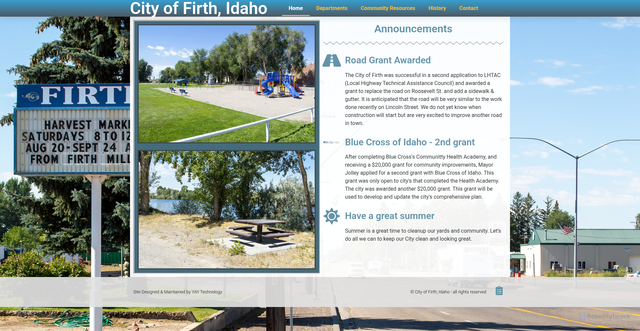 Security scan screenshot of https://firthidaho.gov/