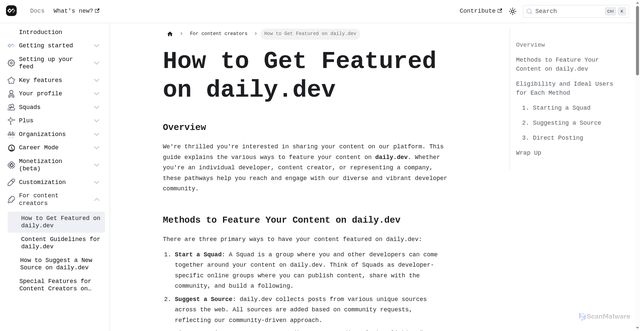 Security scan screenshot of api.daily.dev