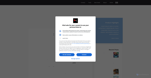 Security scan screenshot of https://d3.hgool.net/aramco-trading/
