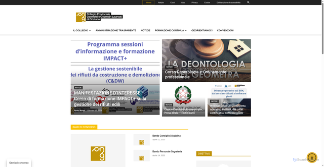 Security scan screenshot of https://www.geometrioristano.org