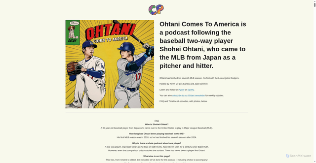 Security scan screenshot of https://www.cesspoolnetwork.com/ohtani-comes-to-america-timeline