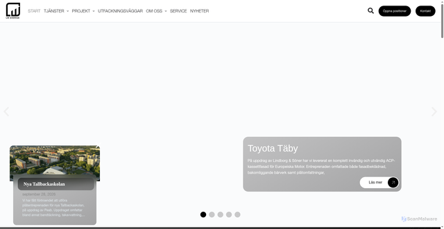 Security scan screenshot of https://lwab.se