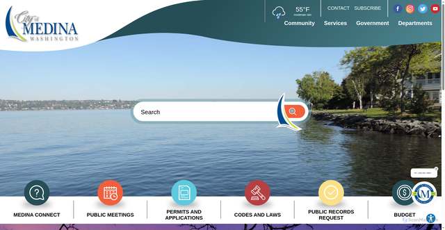Security scan screenshot of https://www.medina-wa.gov/