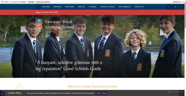 Security scan screenshot of https://www.lrgs.org.uk/