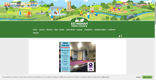 Security scan screenshot of http://www.keynsham-tc.gov.uk/