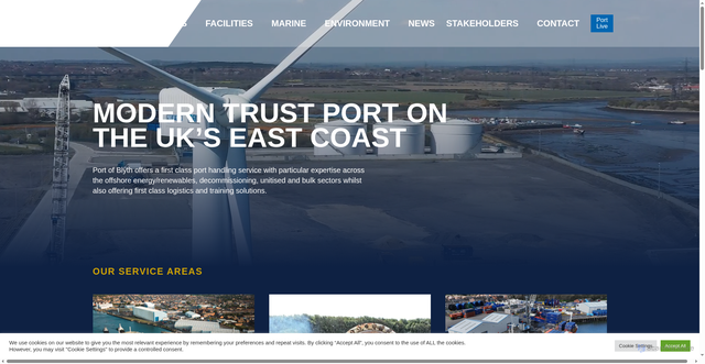 Security scan screenshot of https://portofblyth.co.uk/