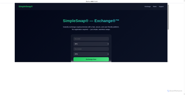 Security scan screenshot of https://startin-simpleswp.wixstudio.com/us-en