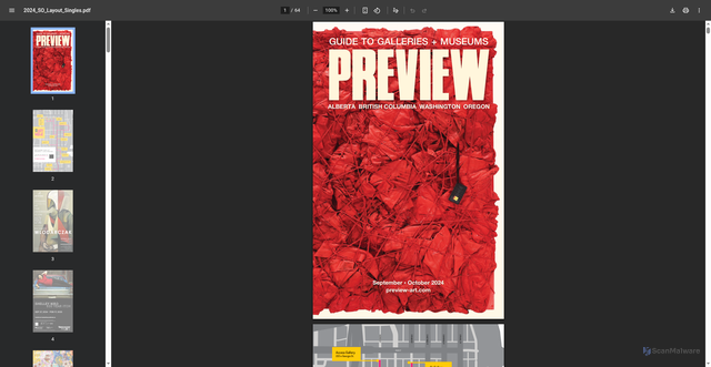 Security scan screenshot of https://preview-art.com/wp-content/uploads/2024/08/2024_SO_Layout_Singles.pdf