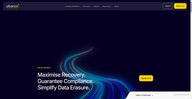 Security scan screenshot of https://ultratestsolutions.com