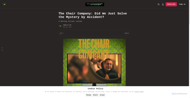 Security scan screenshot of https://kevinmathews.substack.com/p/the-chair-company-did-we-just-solve