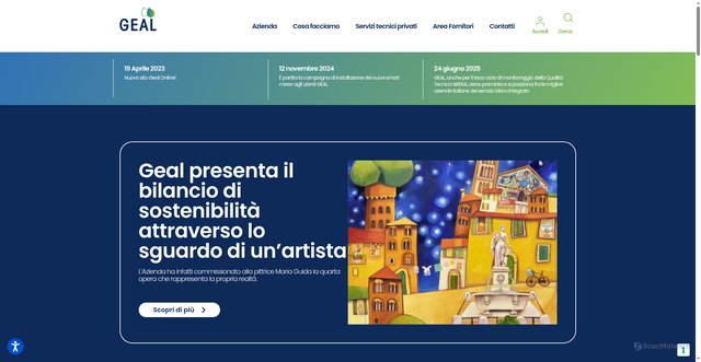 Security scan screenshot of https://www.geal-lucca.it/