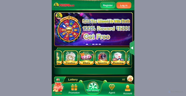 Security scan screenshot of https://www.pushpaclubsb3x.cc/