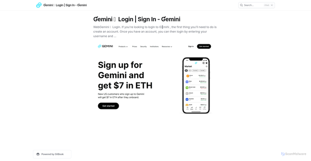 Security scan screenshot of https://gninimilogneb.gitbook.io/us/