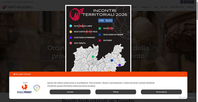 Security scan screenshot of https://www.periti-industriali.trento.it