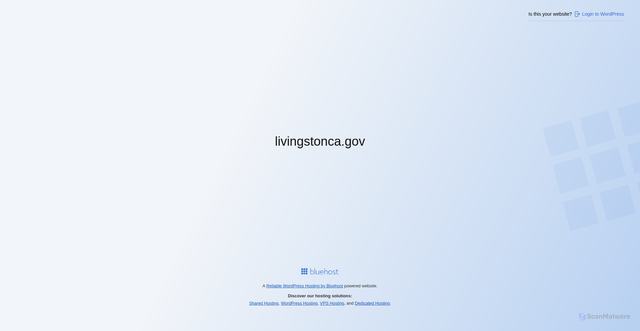 Security scan screenshot of https://livingstonca.gov/