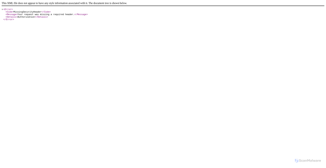 Security scan screenshot of https://storage.googleapis.com/