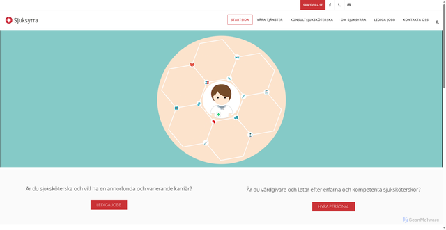 Security scan screenshot of https://sjuksyrra.se