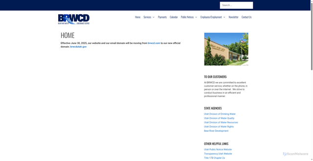 Security scan screenshot of https://www.brwcdutah.gov/