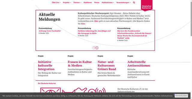 Security scan screenshot of https://www.kulturrat.de/