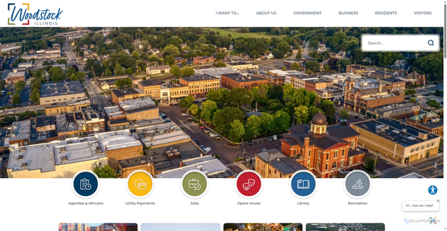 Security scan screenshot of https://woodstockil.gov/