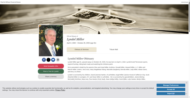 Security scan screenshot of https://www.martinwilsonfuneralhome.com/obituary/Lyndol-Miller