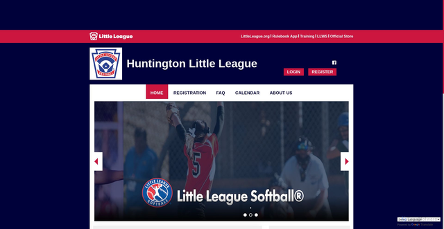 Security scan screenshot of https://www.huntingtonlittleleague.com/