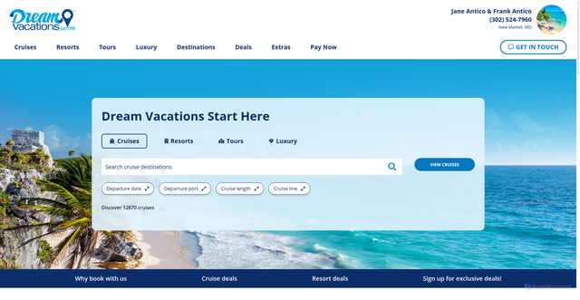 Security scan screenshot of https://anticotravelgroup.com/
