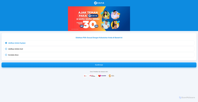 Security scan screenshot of https://danaindoensia.netlify.app/
