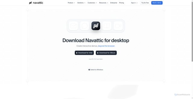 Security scan screenshot of https://agents.navattic.com